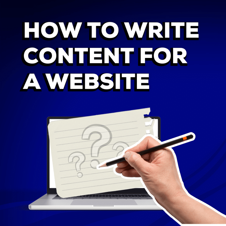 how to write content FOR A website