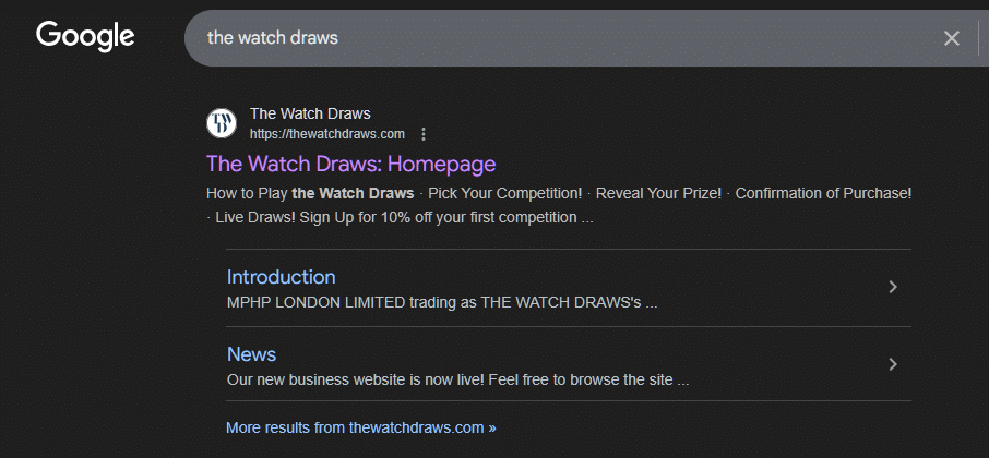 seo for competition sites