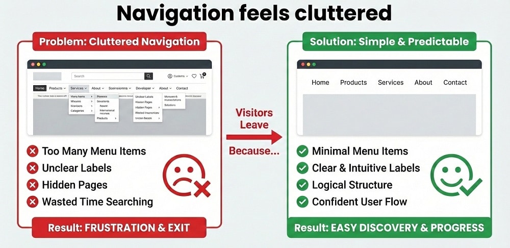 Make website navigation clear