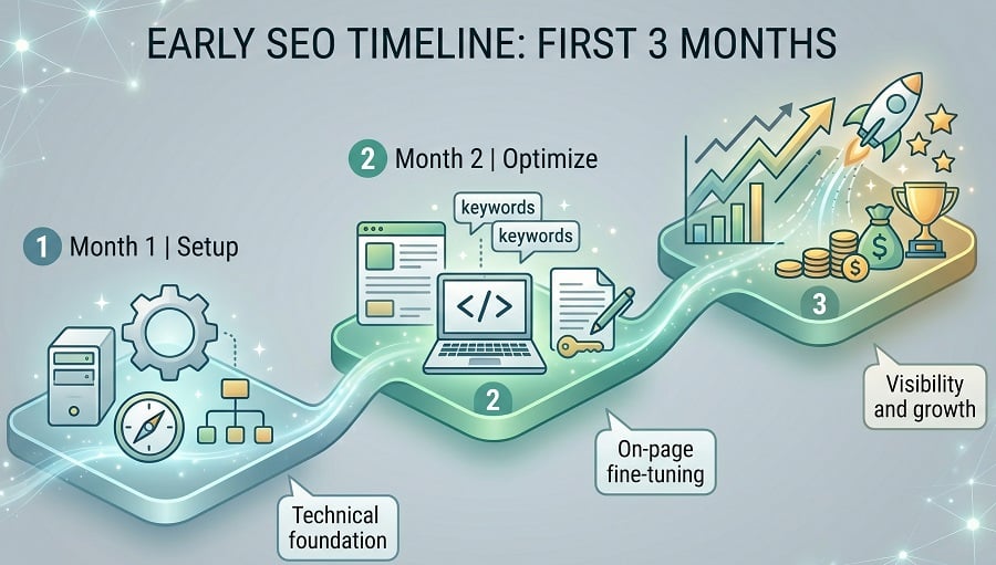 Why SEO Takes Time (And What to Expect Month-by-Month) 2 SEO Timeline Month by Month