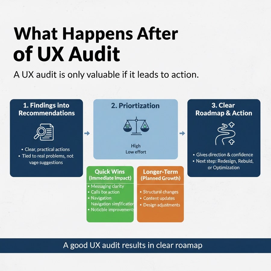What to do after a website UX Audit