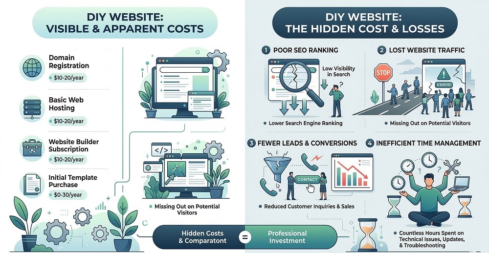 actual cost of a DIY website