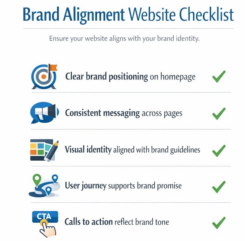 brand alignment for websites checklist