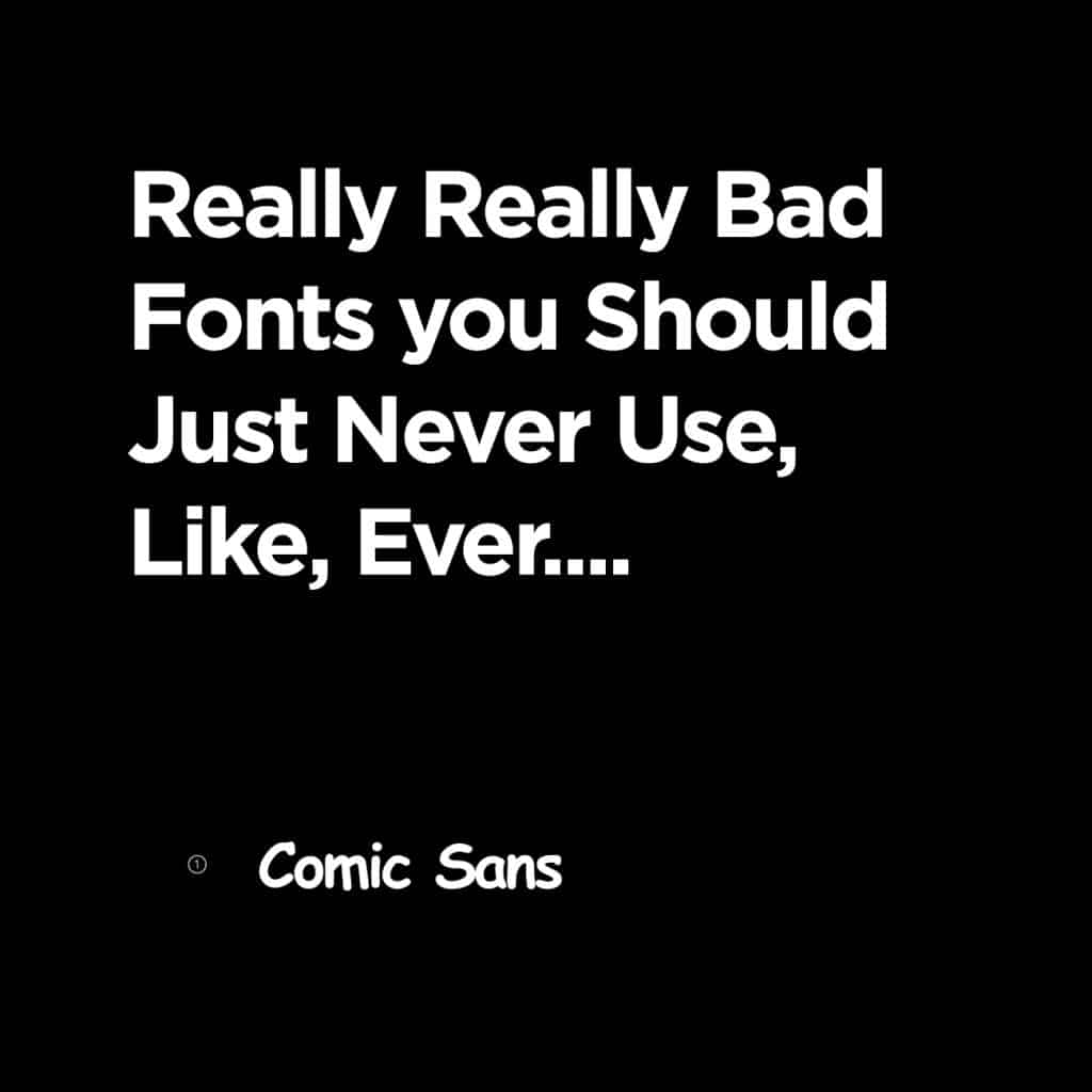 examples of comic sans