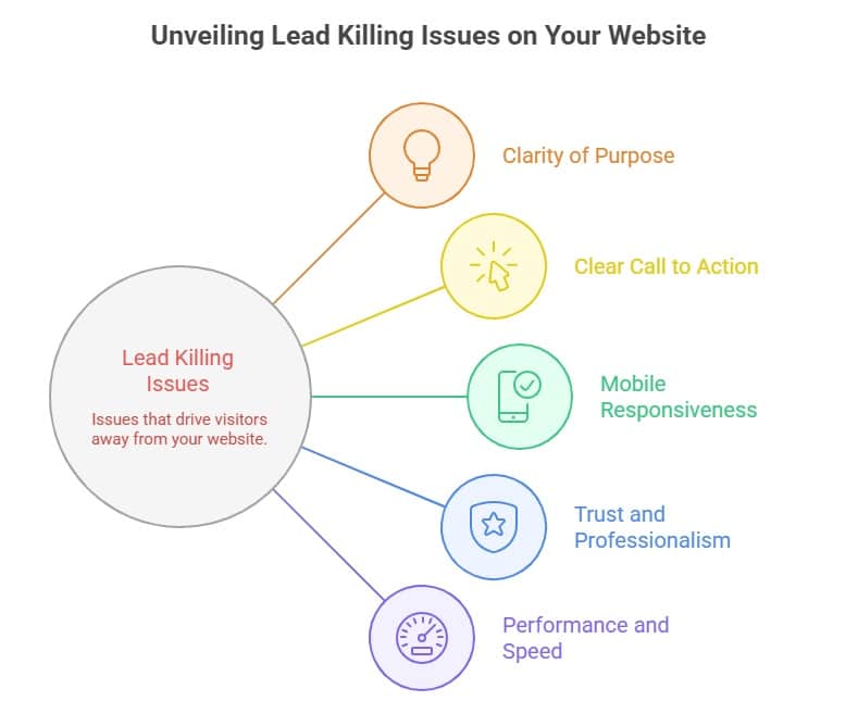 small website audit checklist to find the cause of lead loss