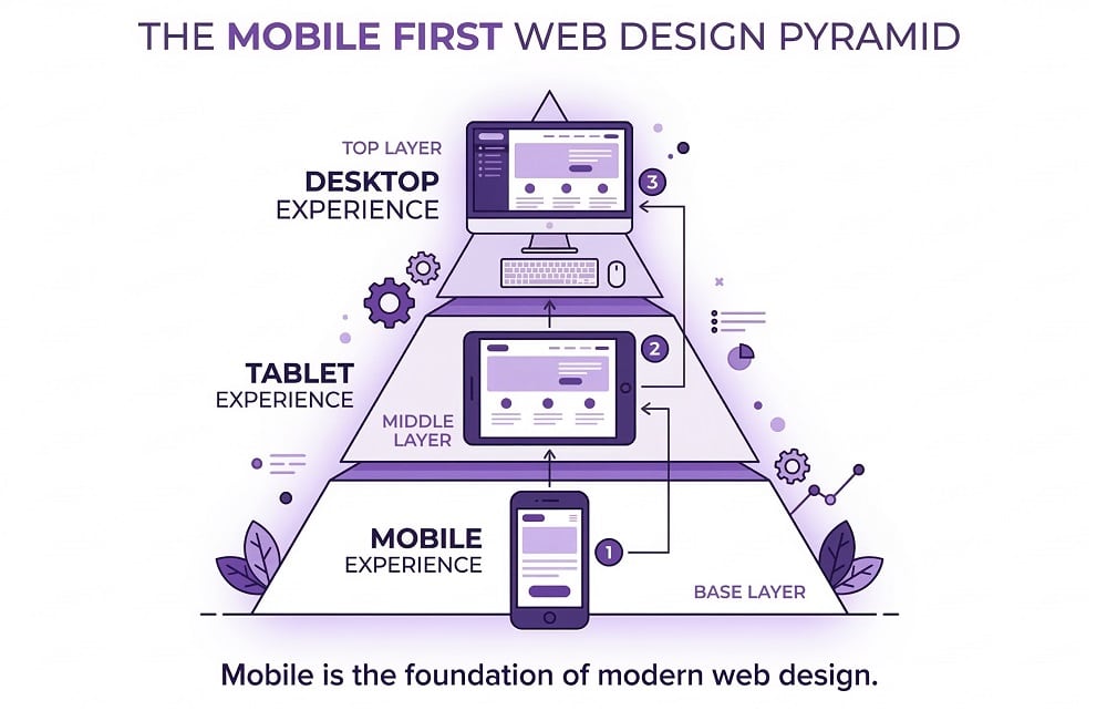 mobile-first design pyramid