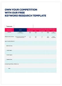 Free keyword research template download