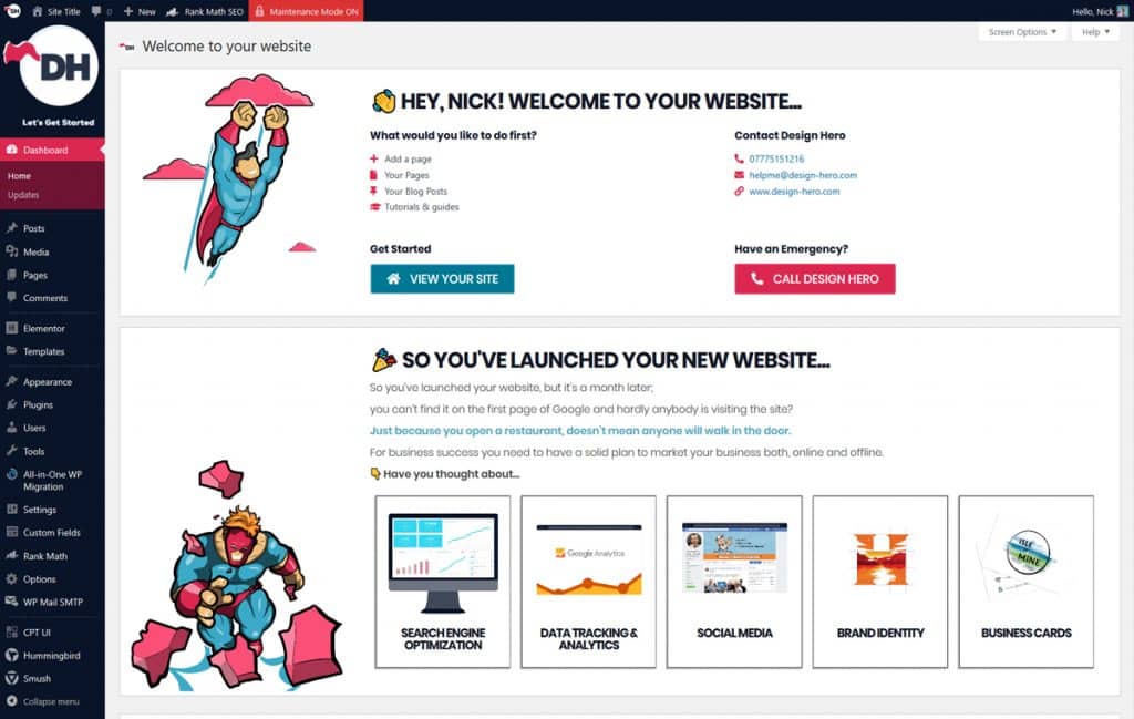 How to use the WordPress dashboard