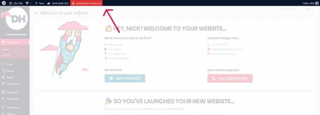 How to Use WordPress dashboard topbar