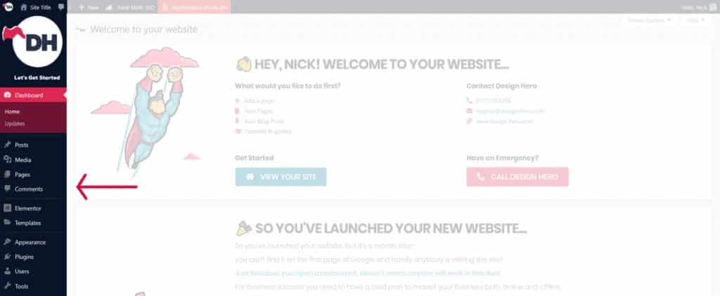 How to use WordPress dashboard sidebar