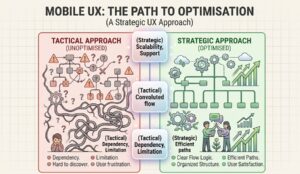 comparison of mobile user experience improvements on a WordPress site