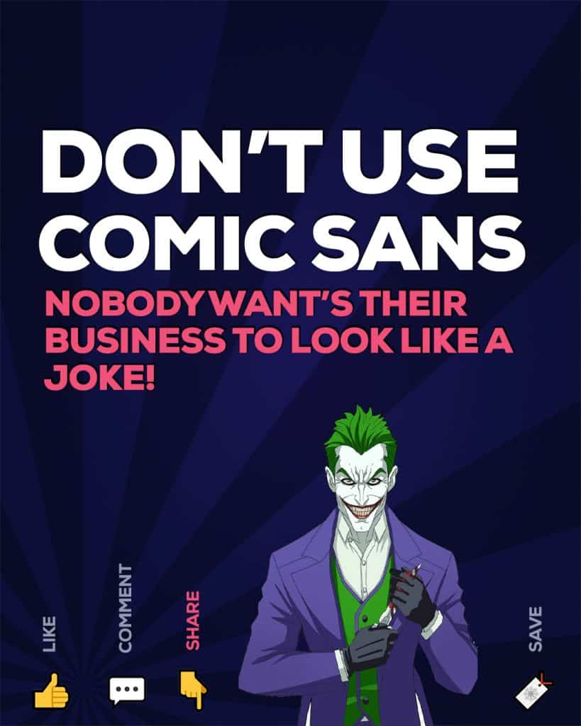 3 reasons not to use Comic Sans