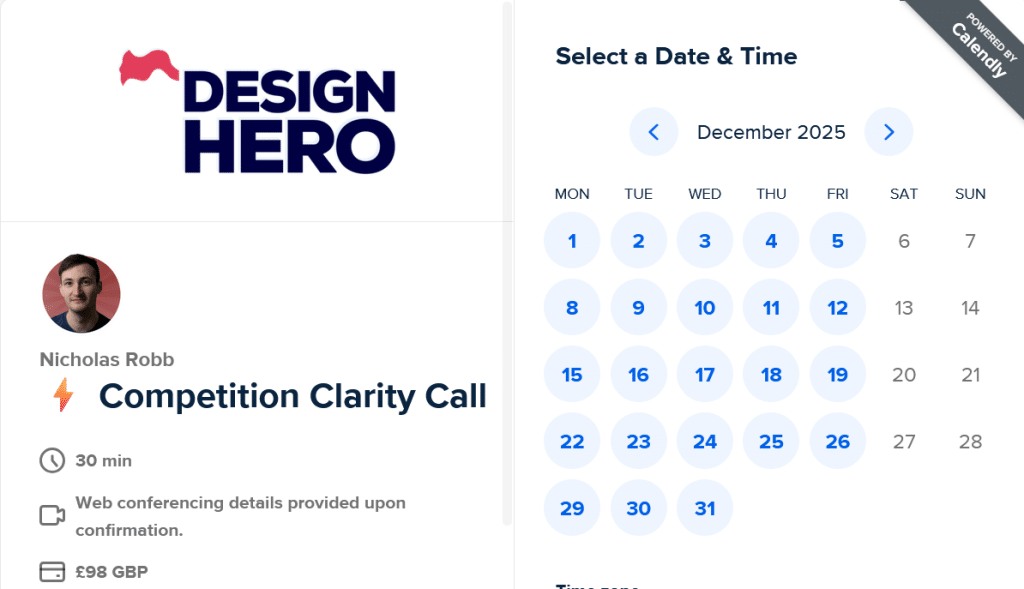 book a consultation with an expert on competition sites