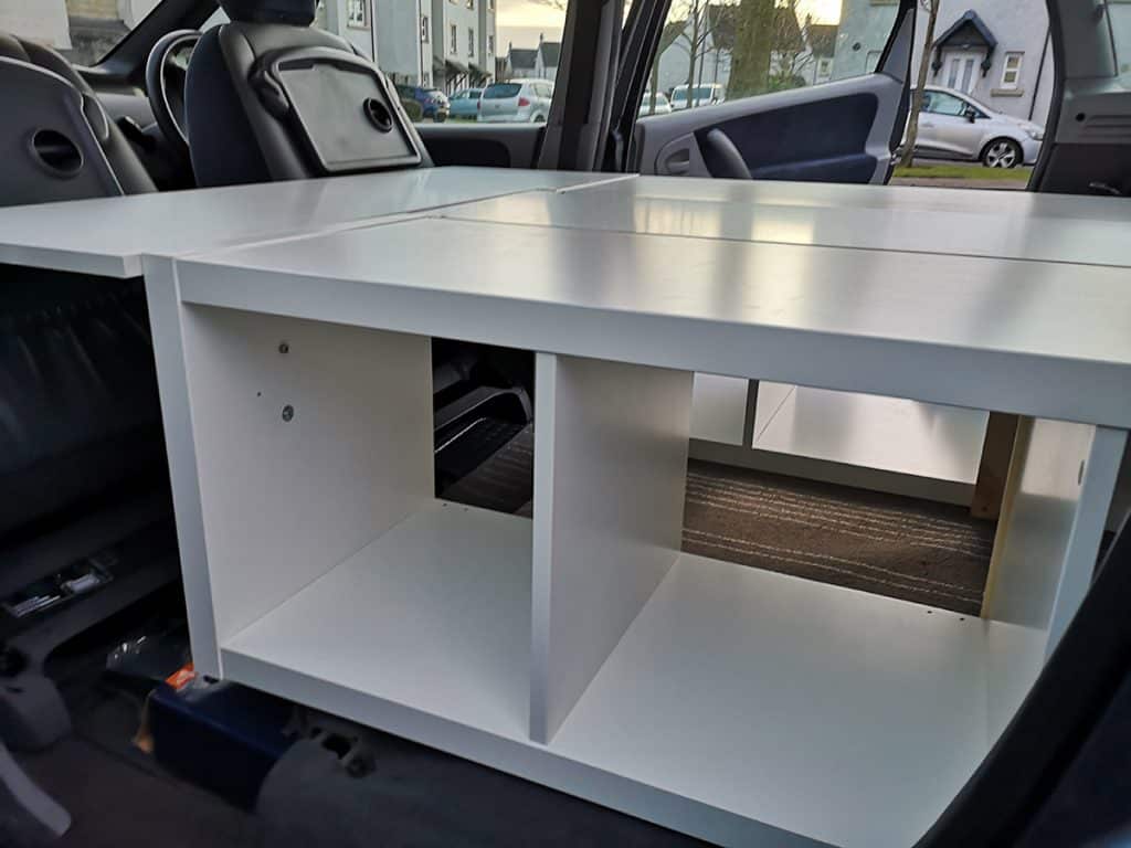 ikea underbed storage for campervan conversion