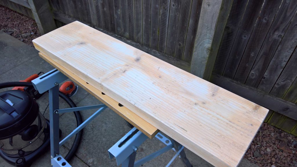 sand down timber for garden bench