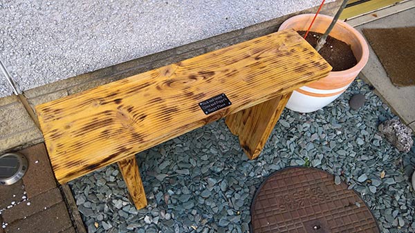 DIY timber antique bench