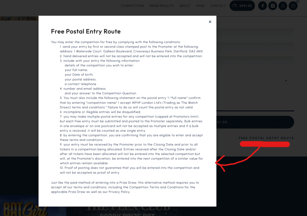 How to prepare for the 2025 Voluntary Code of Good Conduct for Raffle Sites 2 free postal entry route for raffle sites