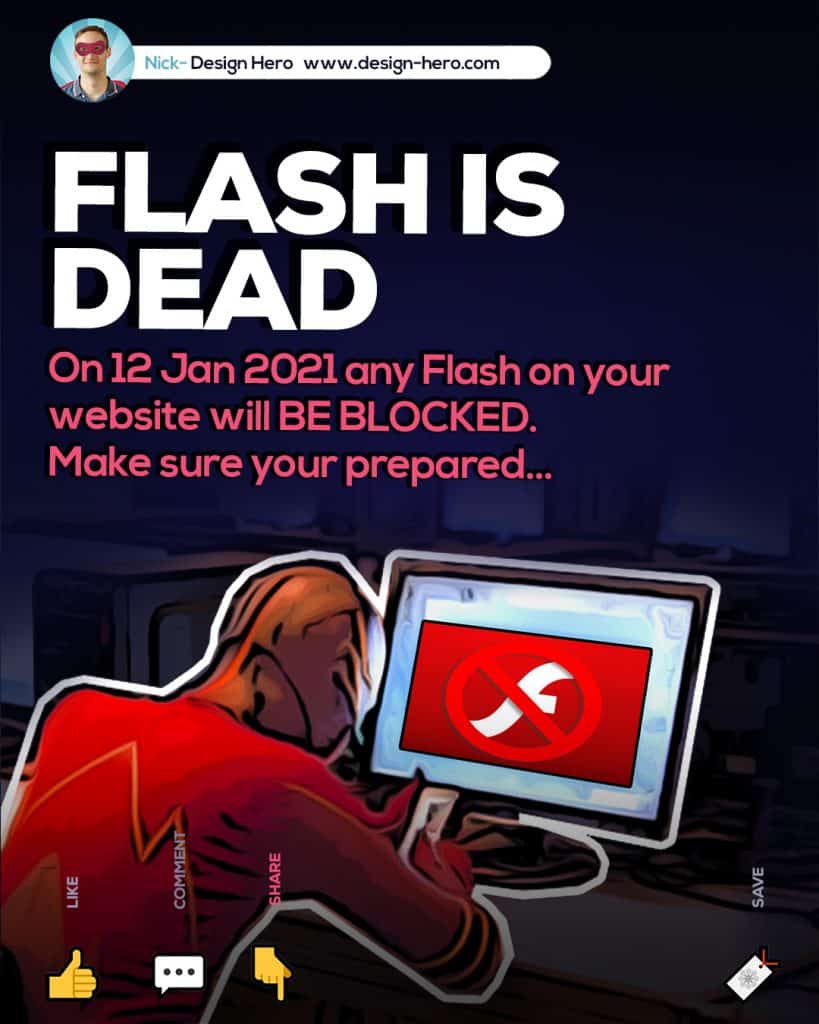 flash websites not working after Jan 2021