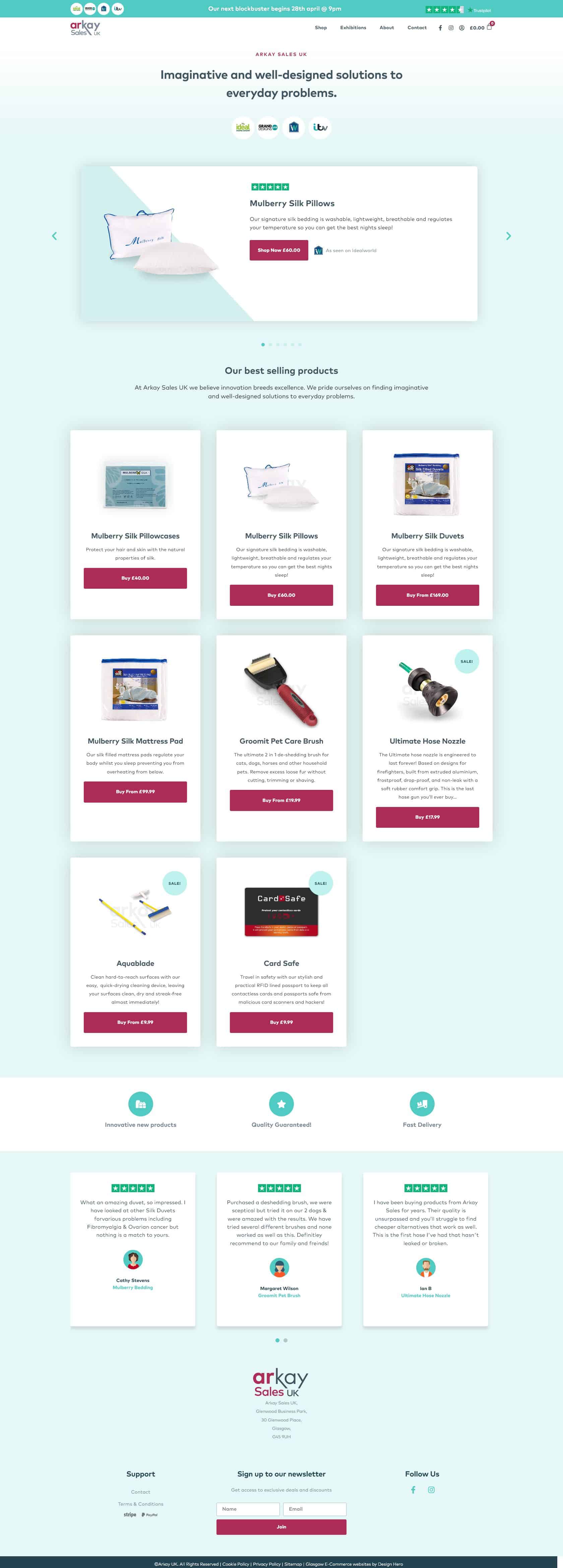 web design for E-Commerce Wordpress website