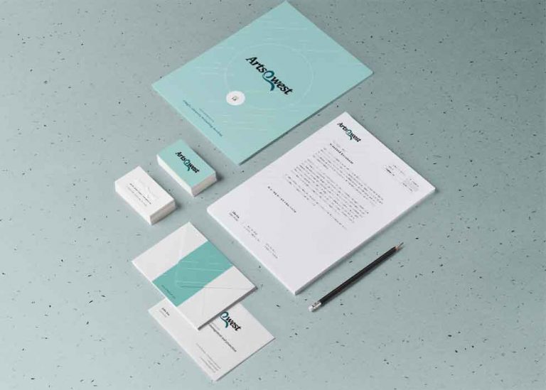 Branded business stationery for Artsqwest
