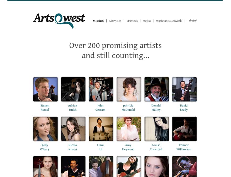 Design of musicians profile website