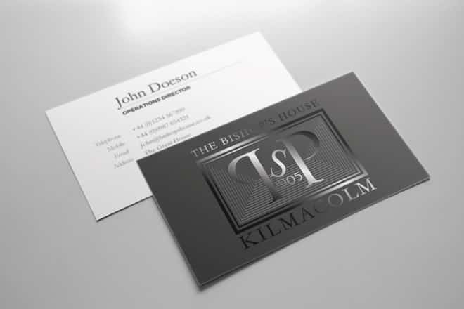 design of business cards for Bishops House