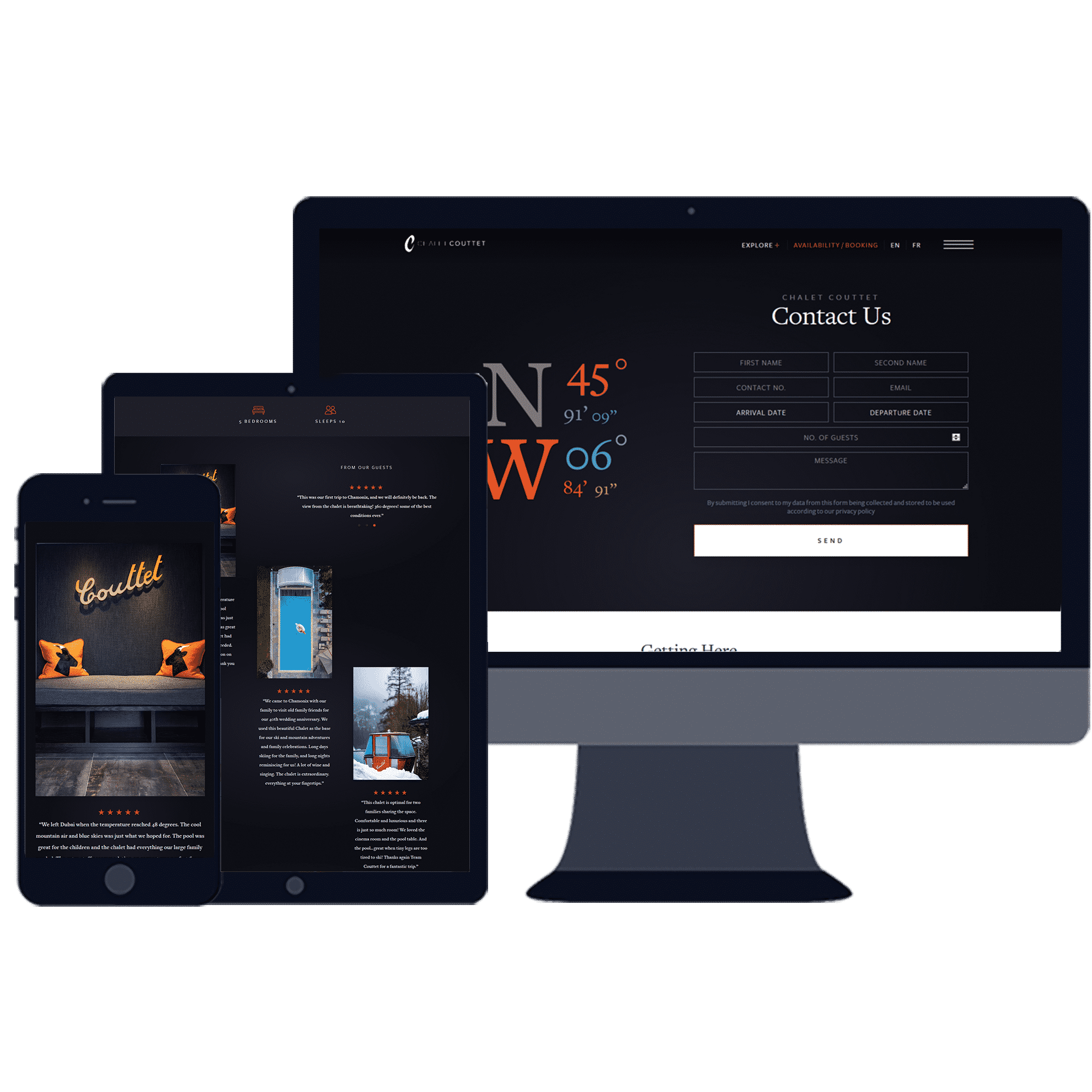 mobile responsive online booking website