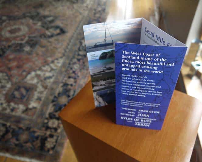 Design of flyers and brochures for Clan Charters