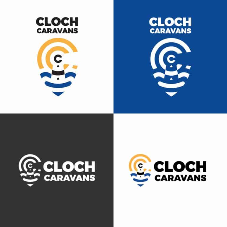 design of brand identity for Cloch Caravans