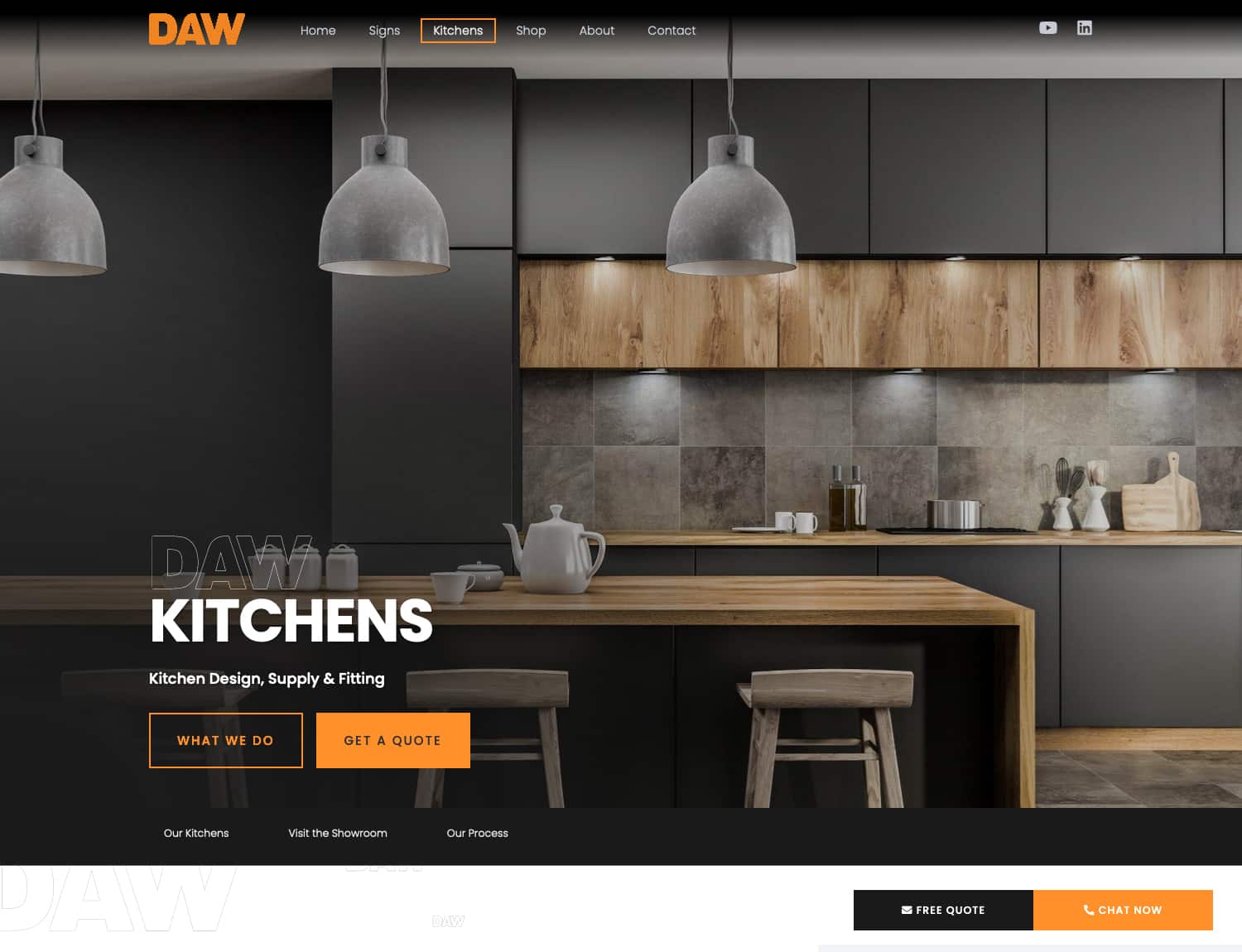 Website for Kitchen showroom business in Glasgow