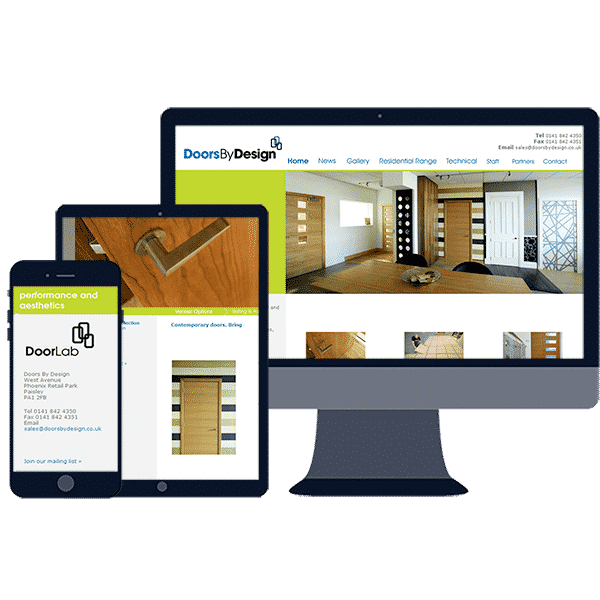 responsive website design for door manufacturer