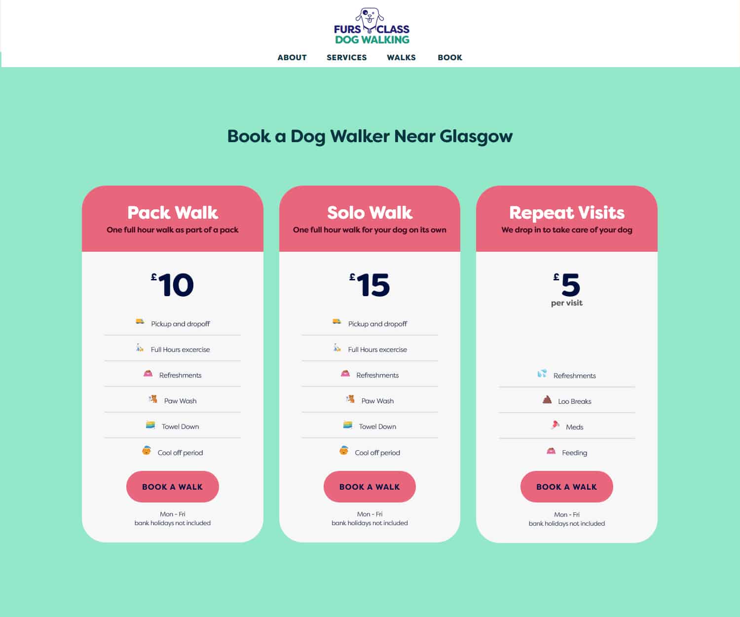 websites for dog walkers