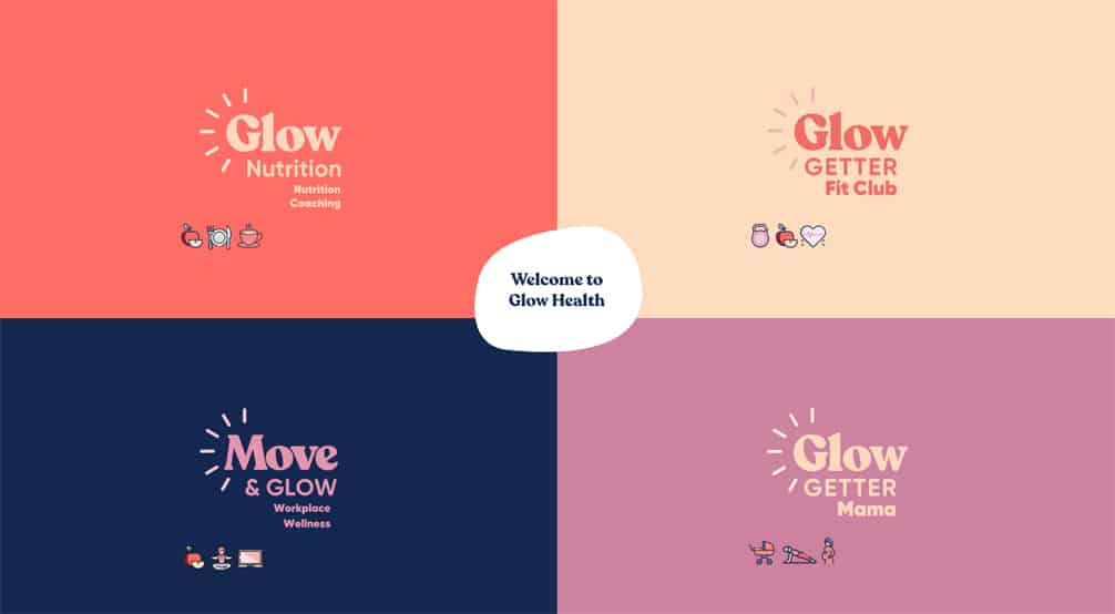 logo design for Glowgetter sub brands