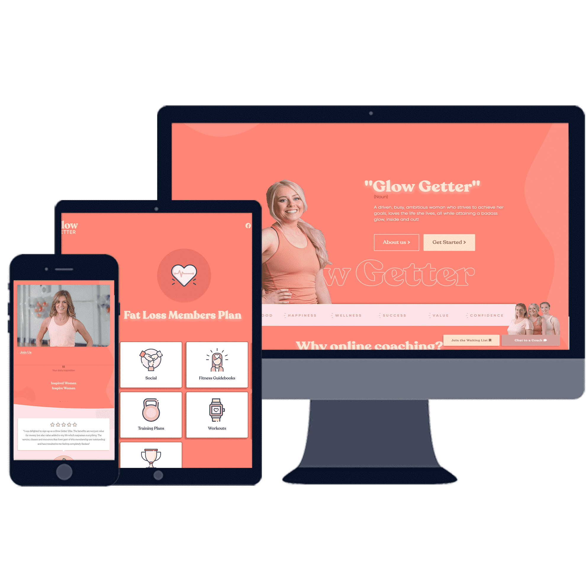 responsive website for coaching community