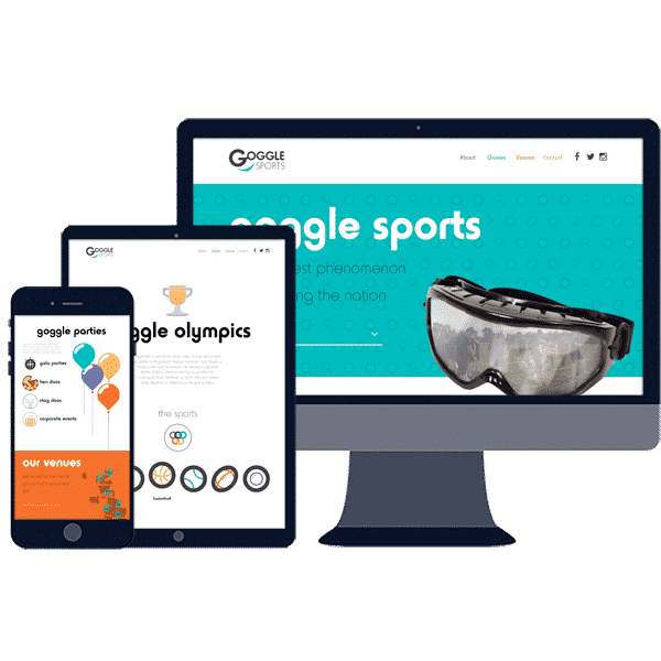 responsive website design for sports booking website