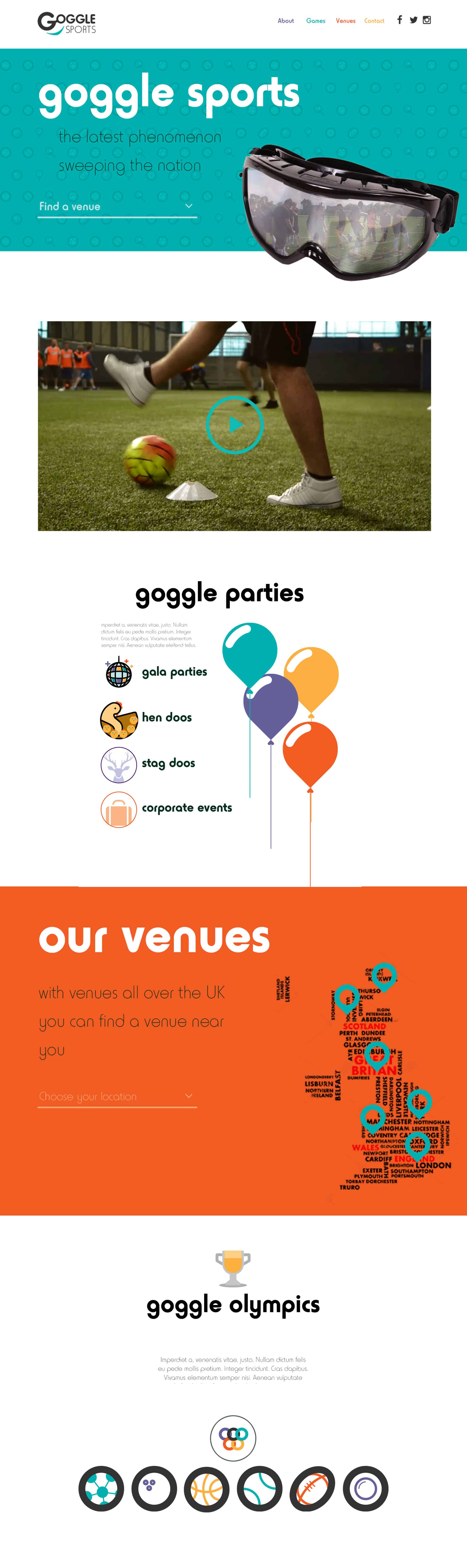 web design for sports startup