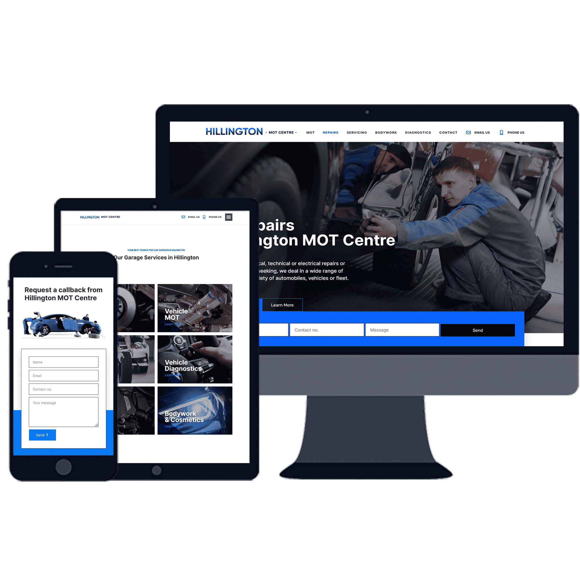 website design for mechanics