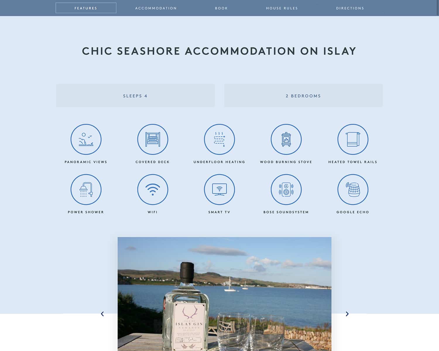 booking website for self-catering accommodation