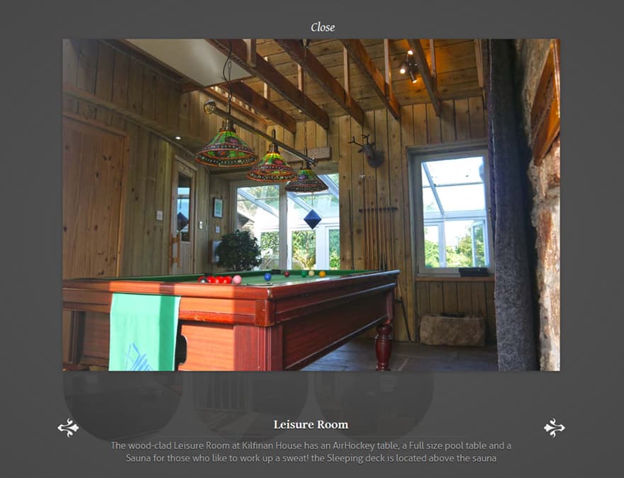 media gallery for hotel website design