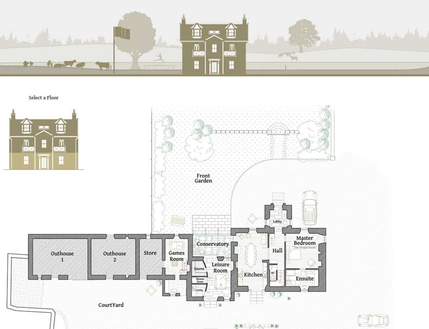 Floorplans for hotel website design