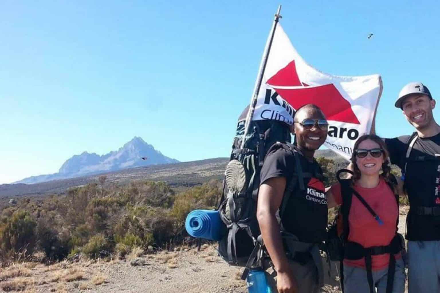 branded flags for Kilimanjaro Climbing Company