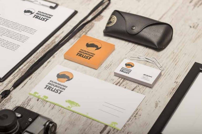 branded stationery design for Kilimanjaro Mountain Trust