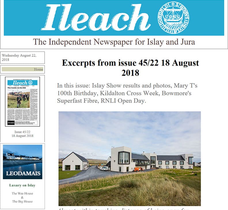 Ileach online newspaper ad