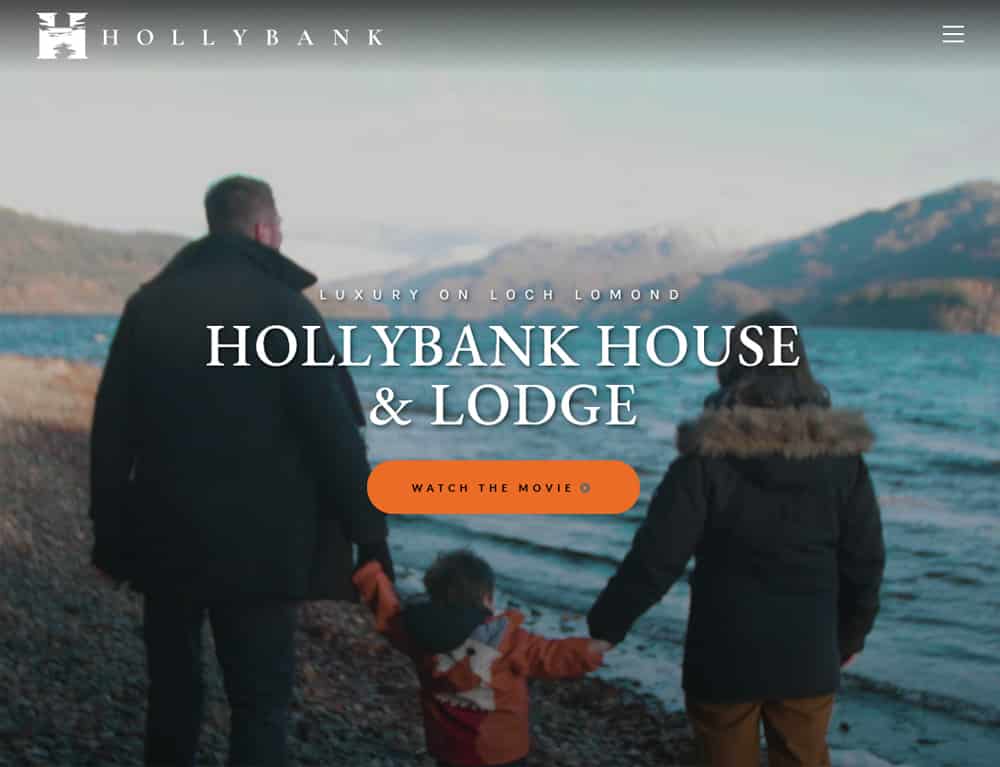 integrated full screen video for self catering holiday accommodation website