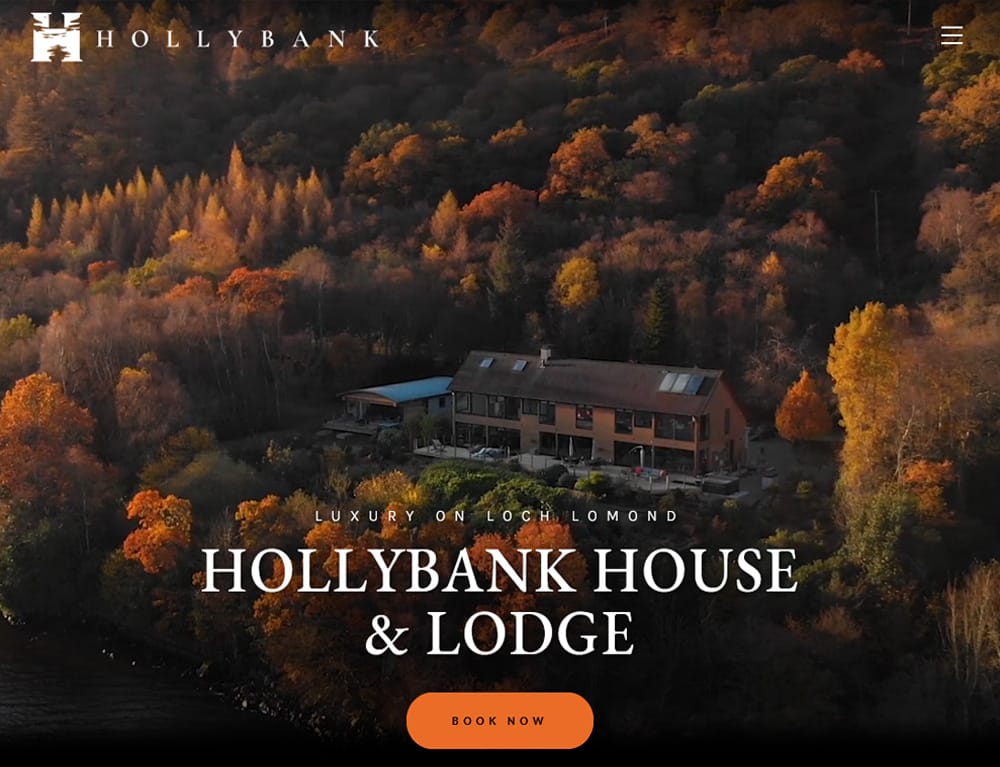 integrated full screen video for self catering holiday accommodation website