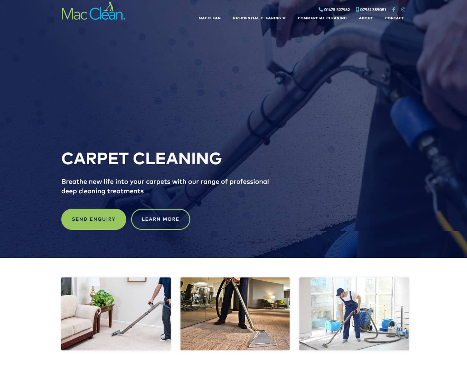 UK cleaning website designers
