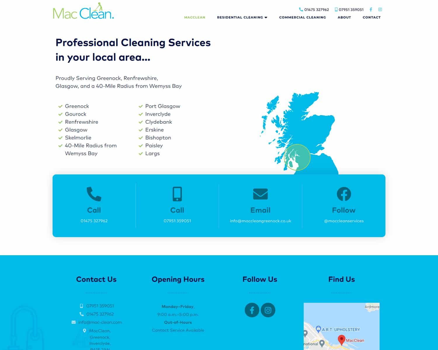 UK web design agency for cleaning