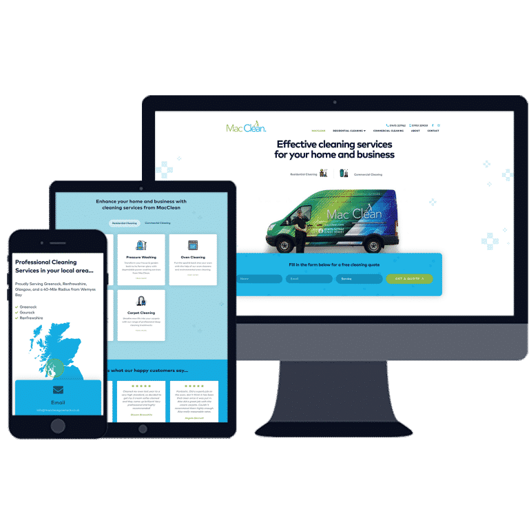 website designers for cleaning business