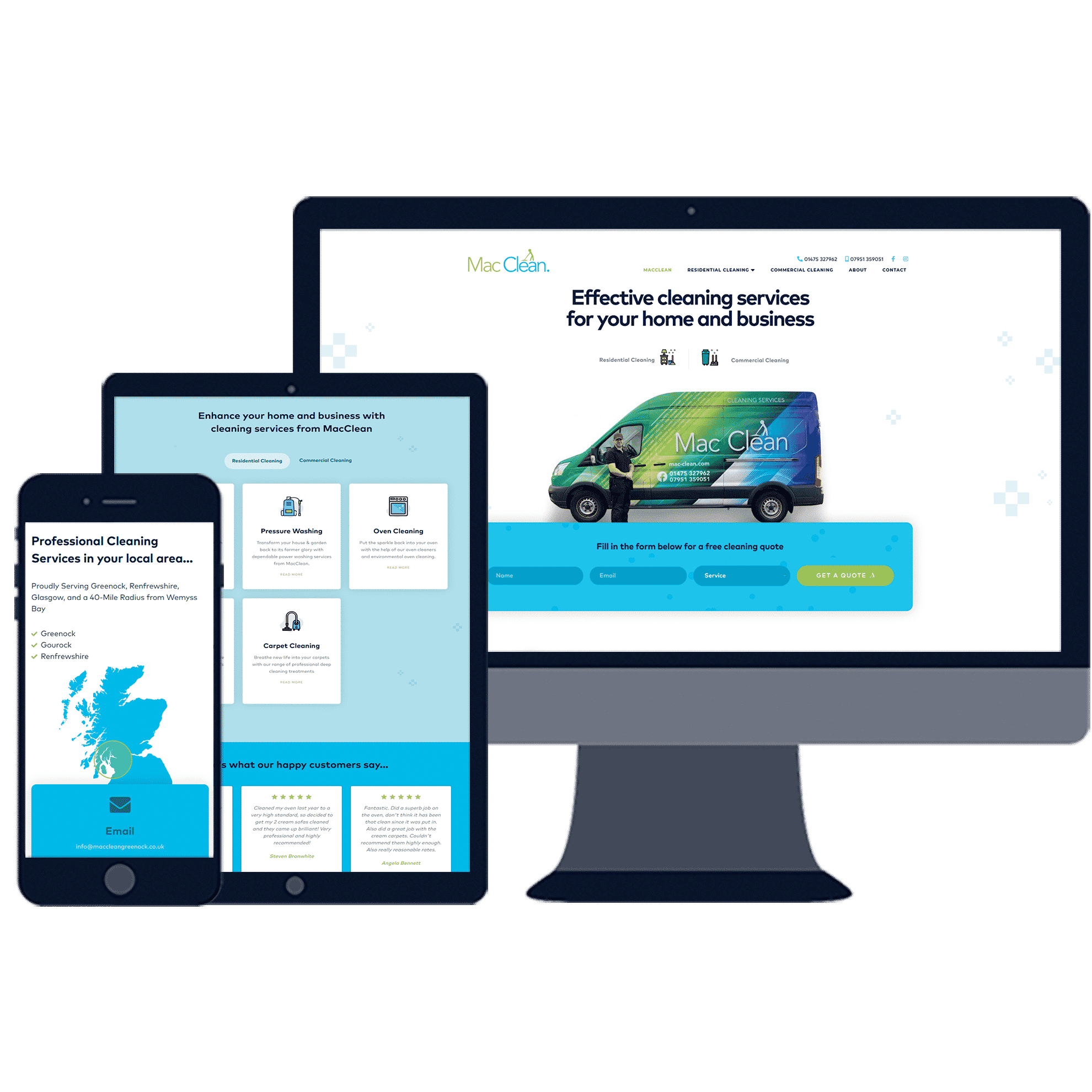 website designers for cleaning business