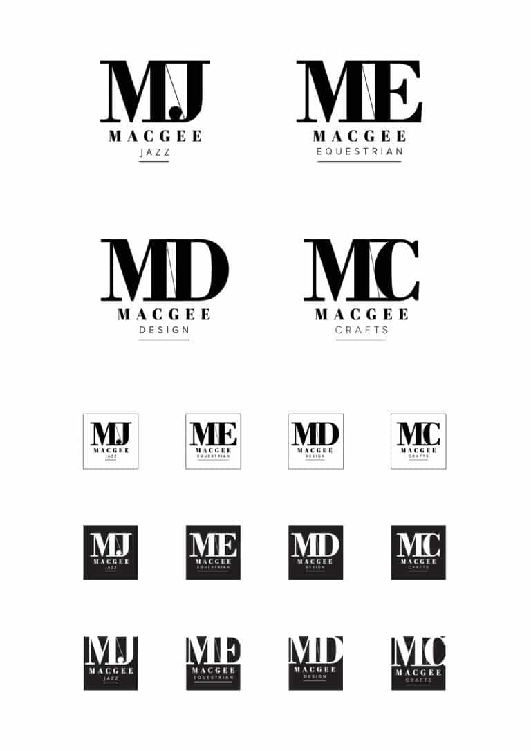 logo concepts for Macgee Jazz Brand